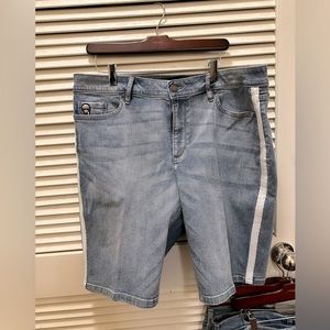 Karl Lagerfeld Signature Striped Bermuda Shorts
